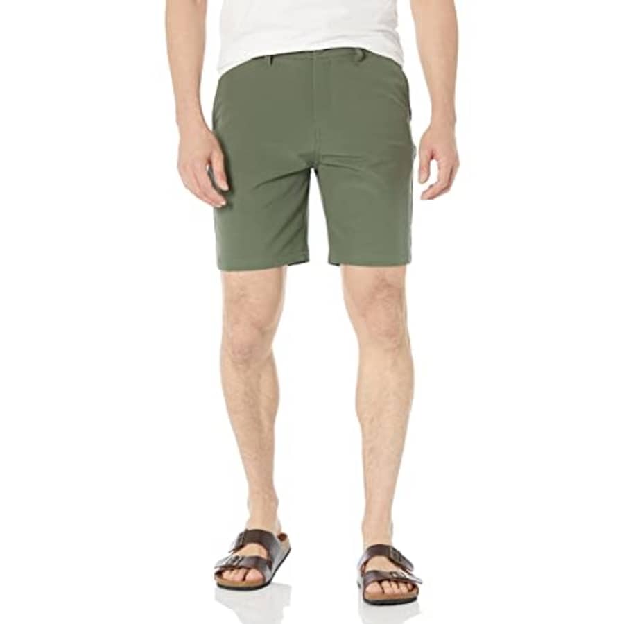 Quiksilver Men's Union Drytwill 19 Amphibian Hybrid Shorts, Thyme, 42 for $20