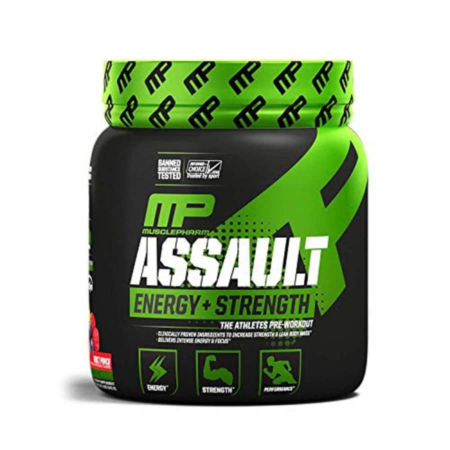 Muscle Pharm MusclePharm Assault Sport Pre-Workout Powder with High-Dose Energy, Focus, Strength, and Endurance, for $35