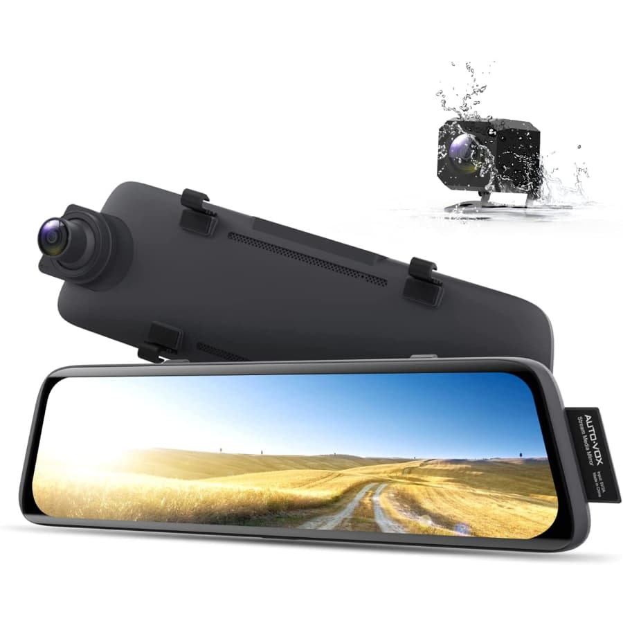 Auto-Vox V5 Mirror Dash Cam w/ Rear Camera for $200