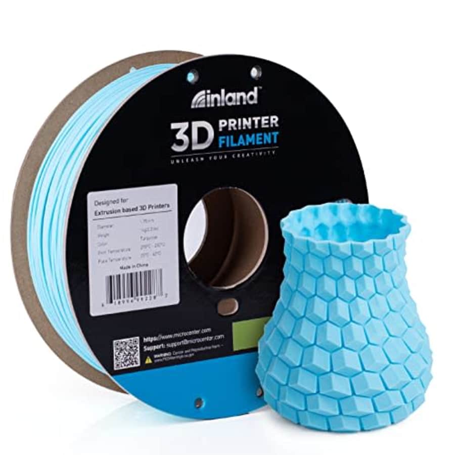 Inland PLA 3D Printer Filament 1.75mm - Dimensional Accuracy +/- 0.03mm - 1kg Cardboard Spool (2.2 for $29 Inland PLA 3D Printer Filament 1.75mm - Dimensional Accuracy +/- 0.03mm - 1kg Cardboard Spool (2.2 for $29