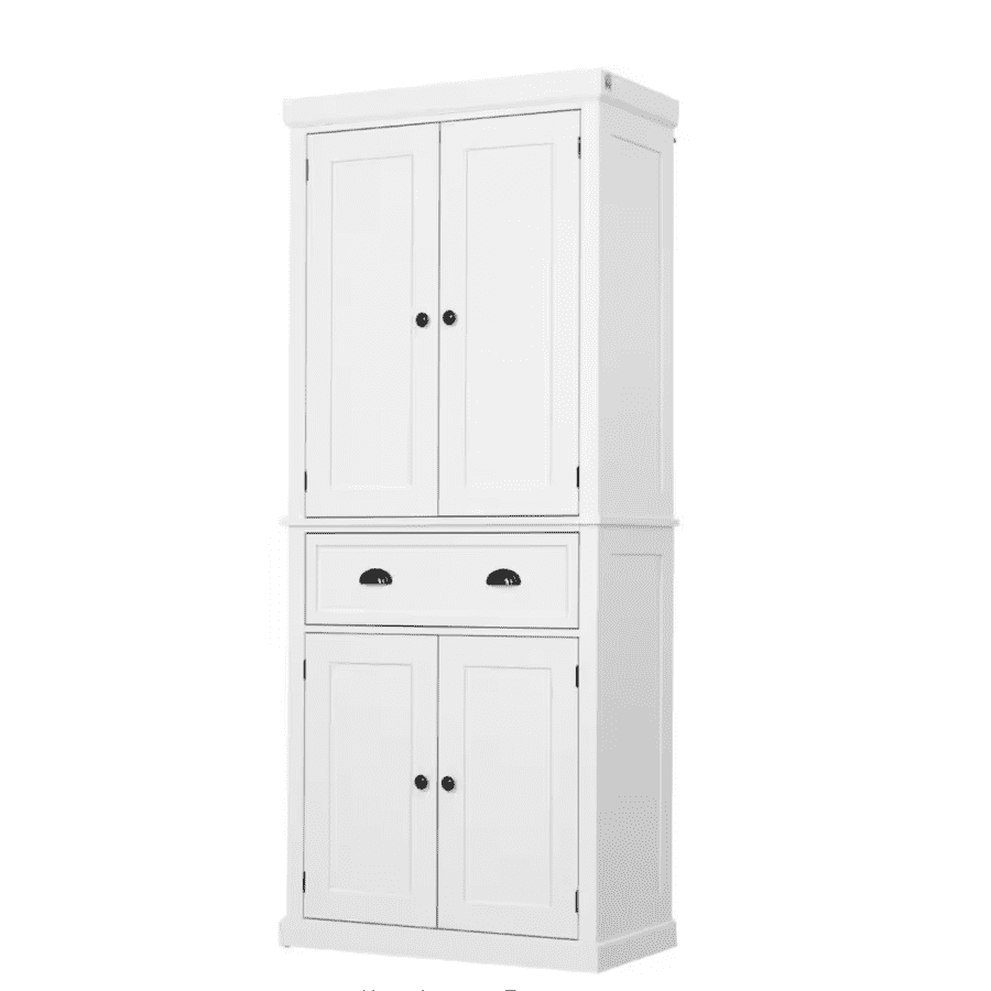 HomCom Freestanding Kitchen Pantry for $254 HomCom Freestanding Kitchen Pantry for $254