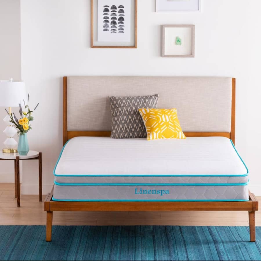 LinenSpa Essentials AlwaysCool 10" Hybrid California King Mattress for $274 LinenSpa Essentials AlwaysCool 10" Hybrid California King Mattress for $274