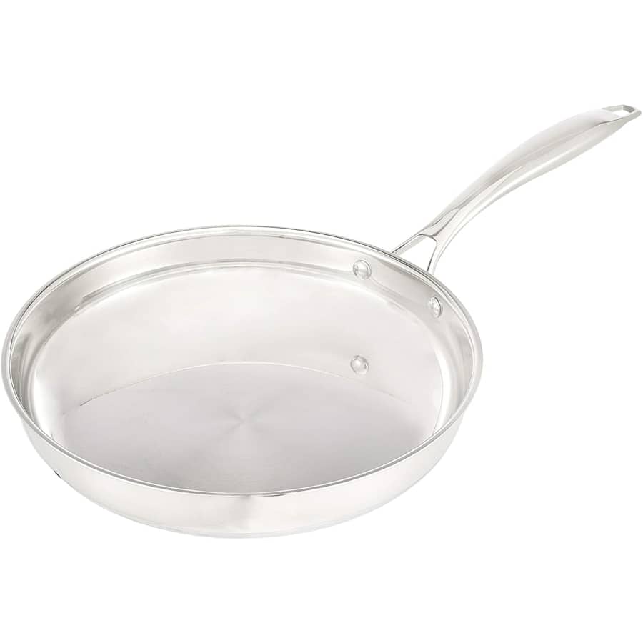 AmazonBasics 10" Stainless Steel Fry Pan w/ Glass Lid for $22 AmazonBasics 10" Stainless Steel Fry Pan w/ Glass Lid for $22