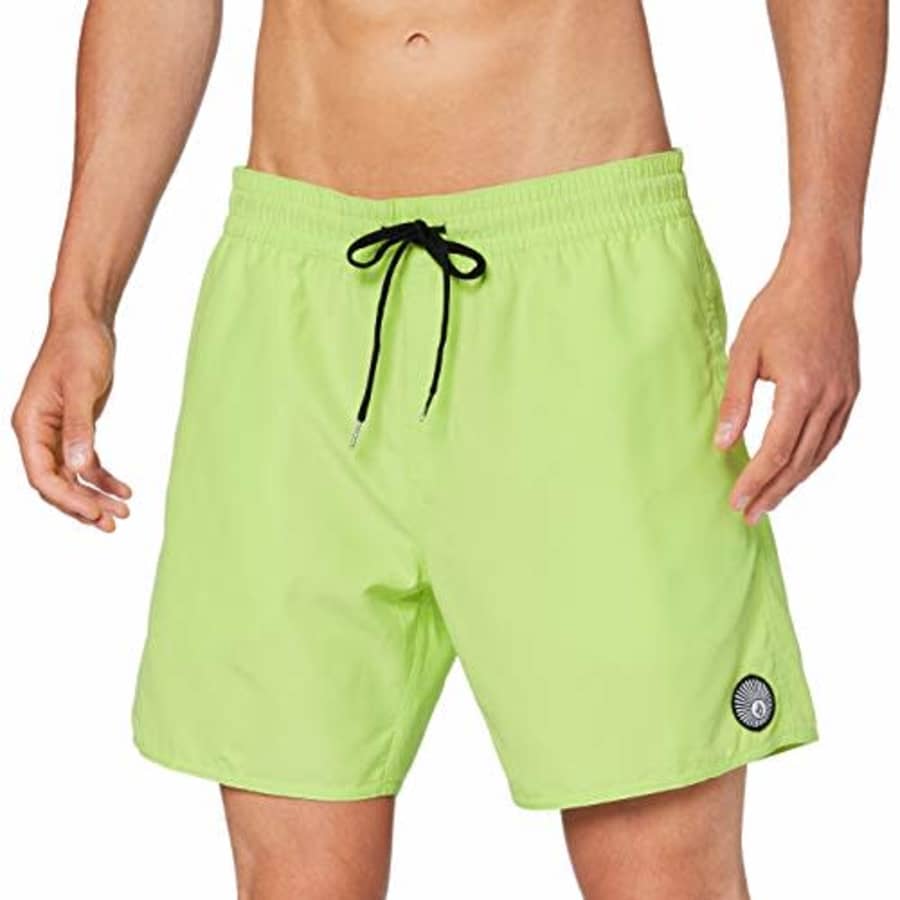 Volcom Men's Lido Solid 16" Swim Surf Trunk, Hilighter Green, XLarge for $45