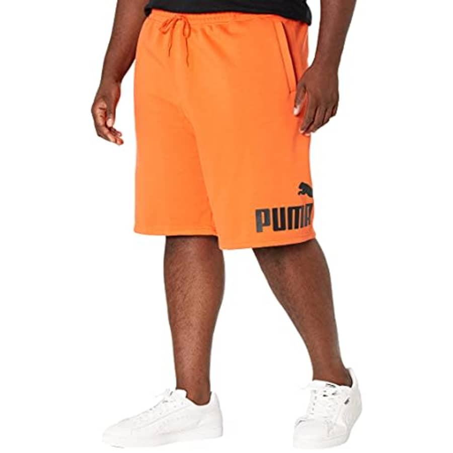 PUMA Men's Big & Tall Big Logo 10" Shorts BT, Tigerlily/Black, XLT for $25 PUMA Men's Big & Tall Big Logo 10" Shorts BT, Tigerlily/Black, XLT for $25