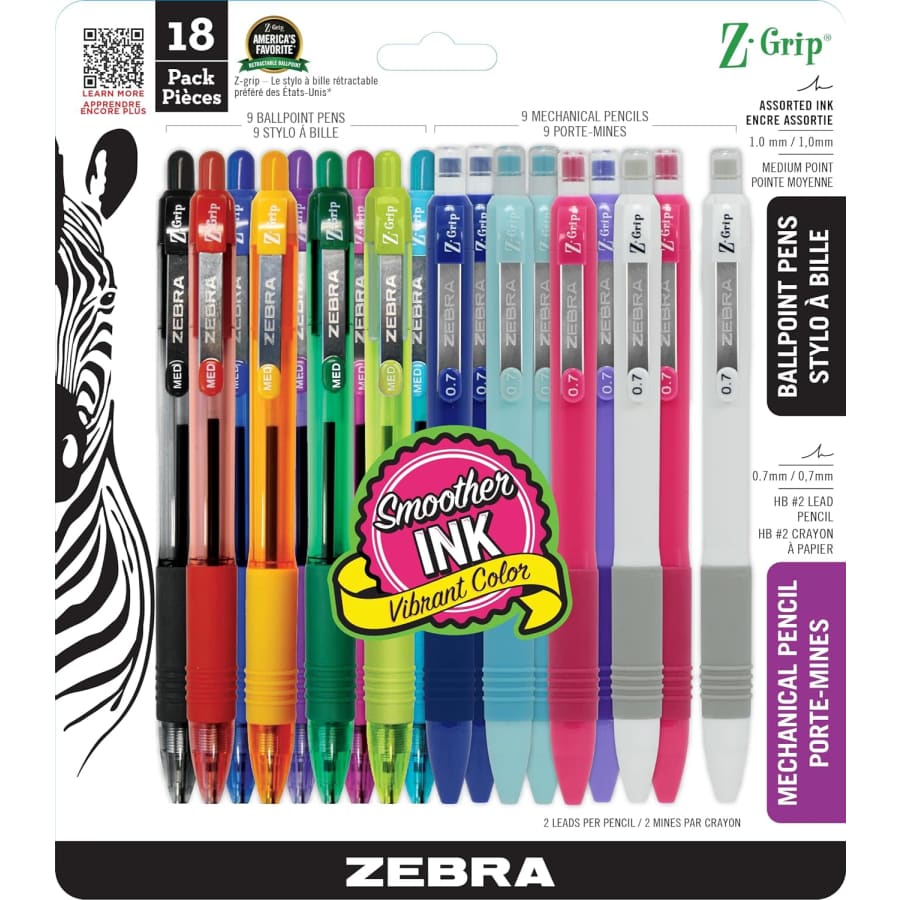 Zebra Z-Grip Ballpoint Pen 18-Pack for $6 Zebra Z-Grip Ballpoint Pen 18-Pack for $6