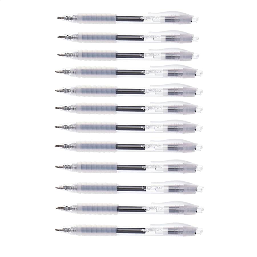 Amazon Basics Retractable Gel Pen 12-Pack for $6