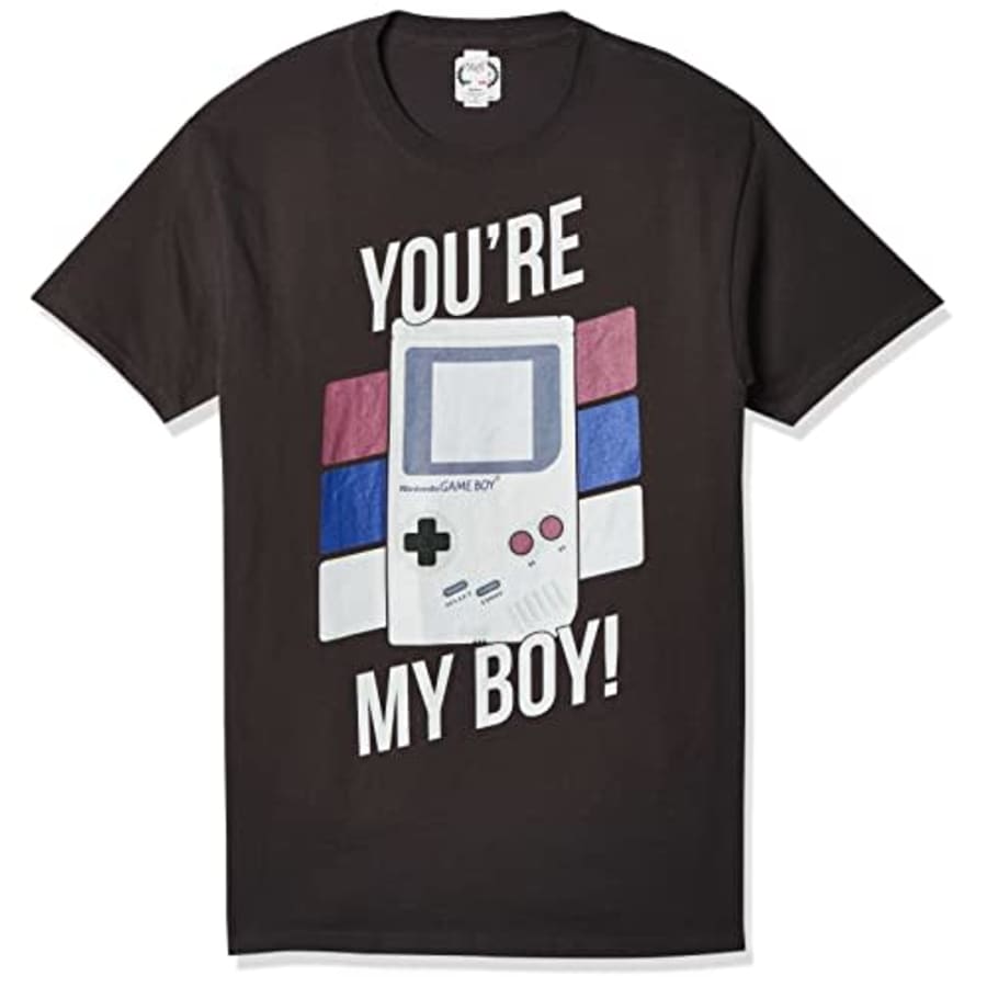 Nintendo Men's T-Shirt, Charcoal, Medium for $6