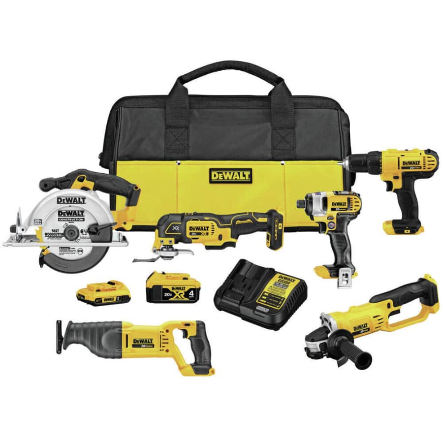 DeWalt 20V Max Li-ion Cordless 6-Tool Combo Kit for $560