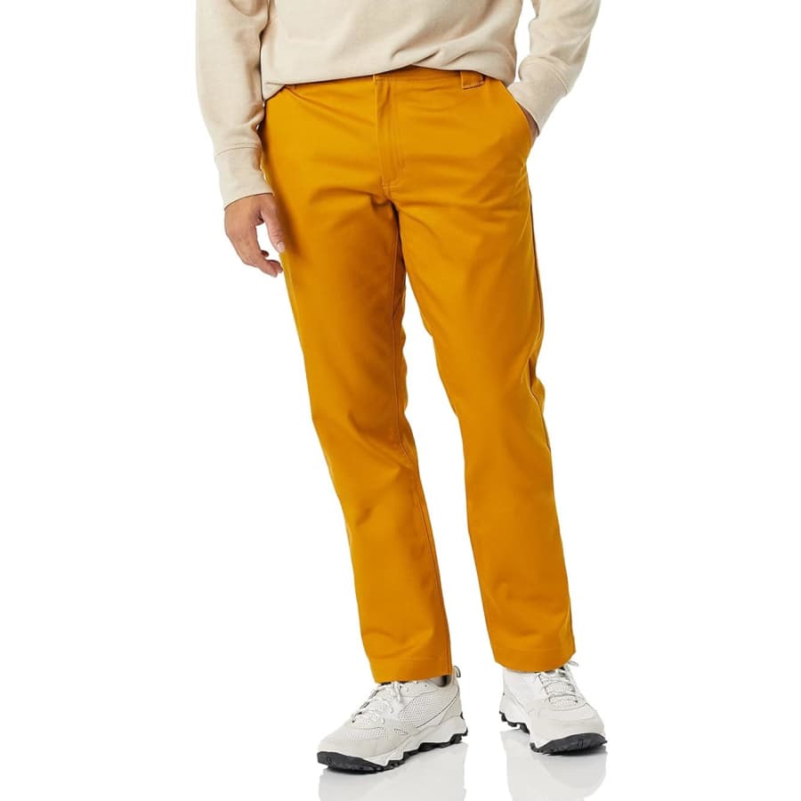 Amazon Essentials Men's Stain & Wrinkle Resistant Slim-Fit Stretch Work Pants for $9 Amazon Essentials Men's Stain & Wrinkle Resistant Slim-Fit Stretch Work Pants for $9