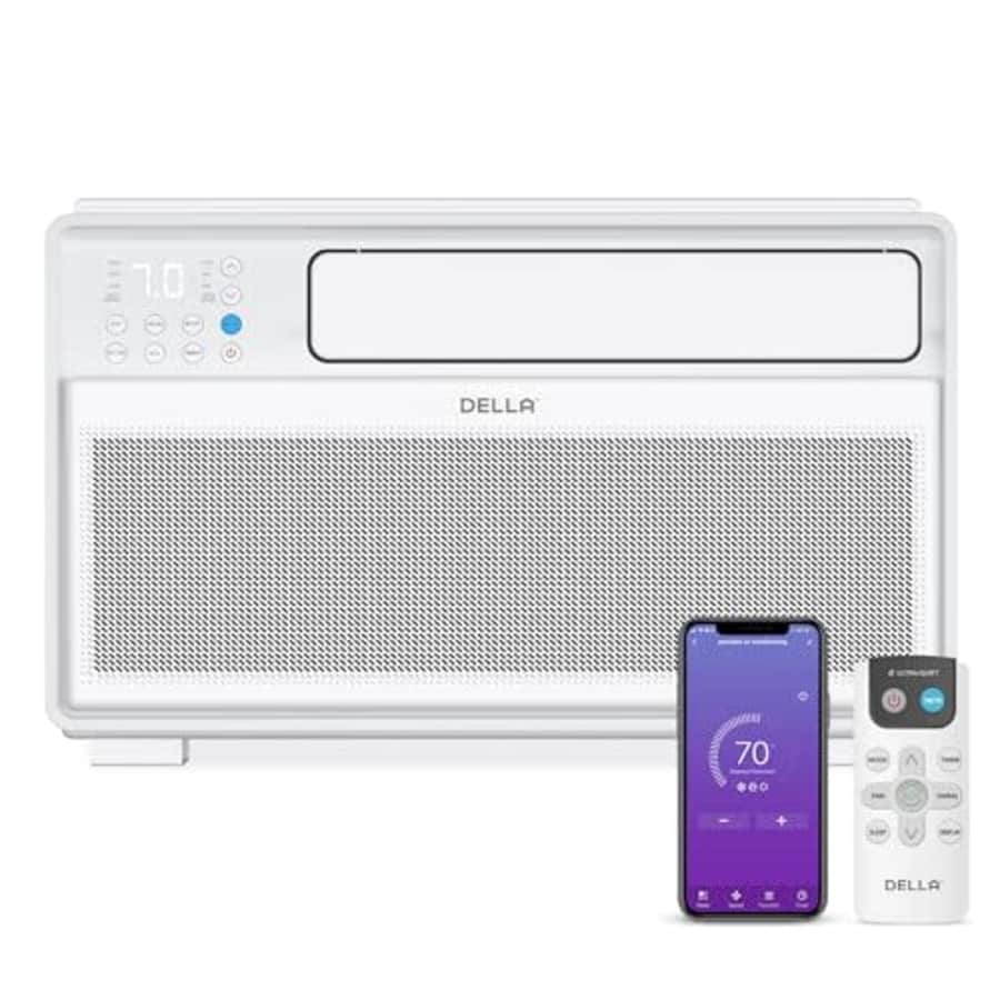 DELLA 8000 BTU Smart Inverter Window Air Conditioner Ultra Quiet AC Unit Cools up to 350 Sq.Ft, for $319 DELLA 8000 BTU Smart Inverter Window Air Conditioner Ultra Quiet AC Unit Cools up to 350 Sq.Ft, for $319