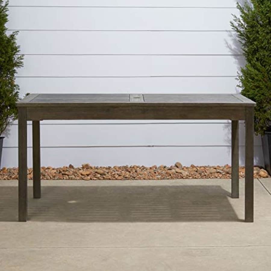 Vifah Renaissance Outdoor Rectangular Hand-Scraped Wood Patio Dining Table for $245 Vifah Renaissance Outdoor Rectangular Hand-Scraped Wood Patio Dining Table for $245