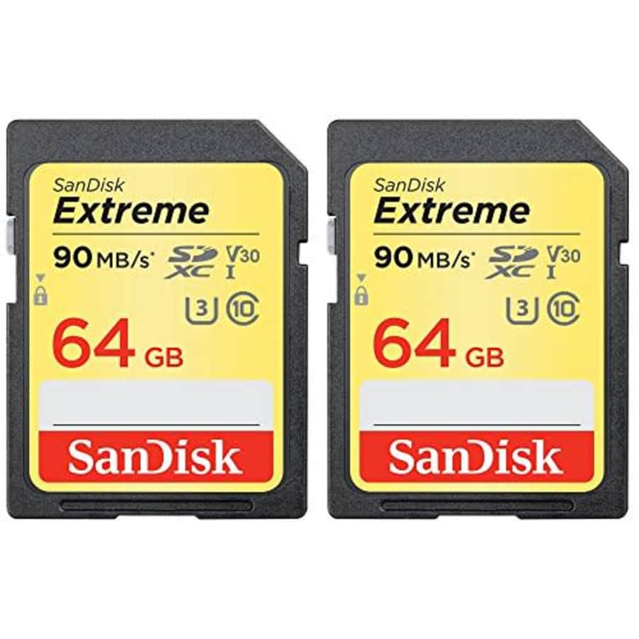 SanDisk SDSDXVE-064G-ANCIN 64GB Extreme SDXC Memory UHS-I Card 2-Pack for $24