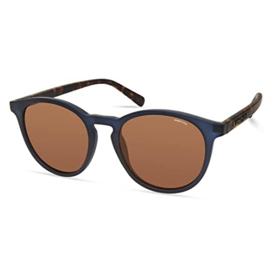 Kenneth Cole New York Men's Round Sunglasses, Matte Blue/Brown, 51mm for $22
