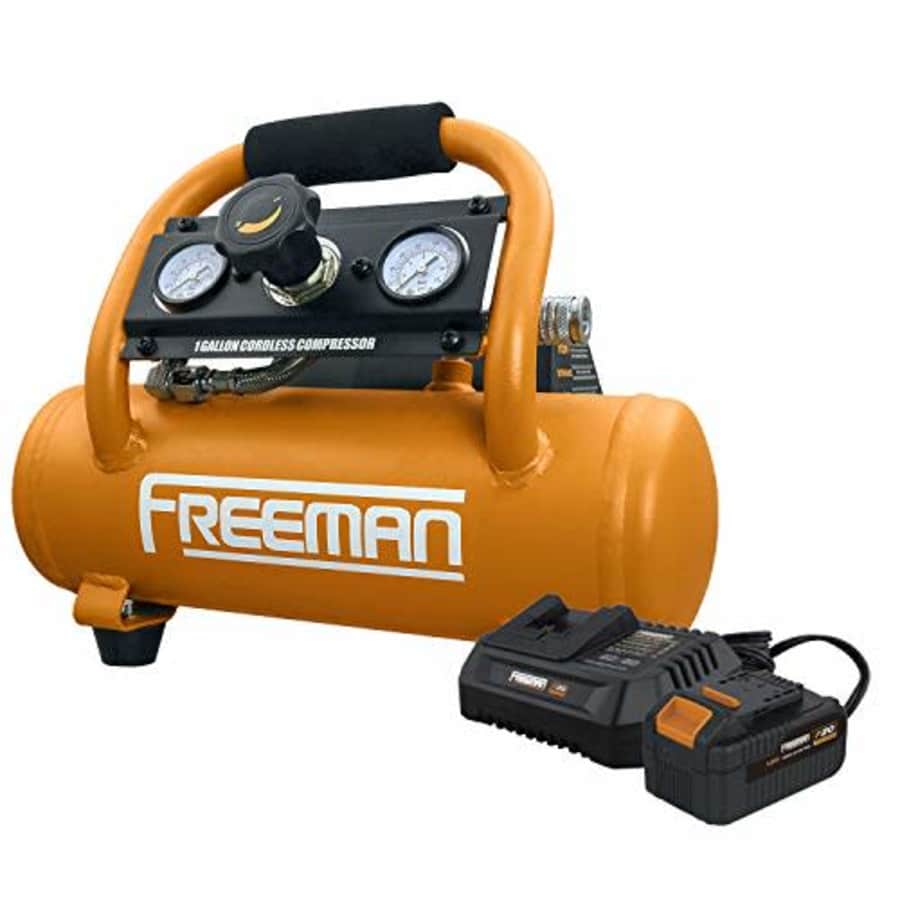 Freeman PE20V1GCK 1 Gallon 20 Volt MAX Cordless 1/3 HP Portable Electric Oil-Free Air Compressor for $239