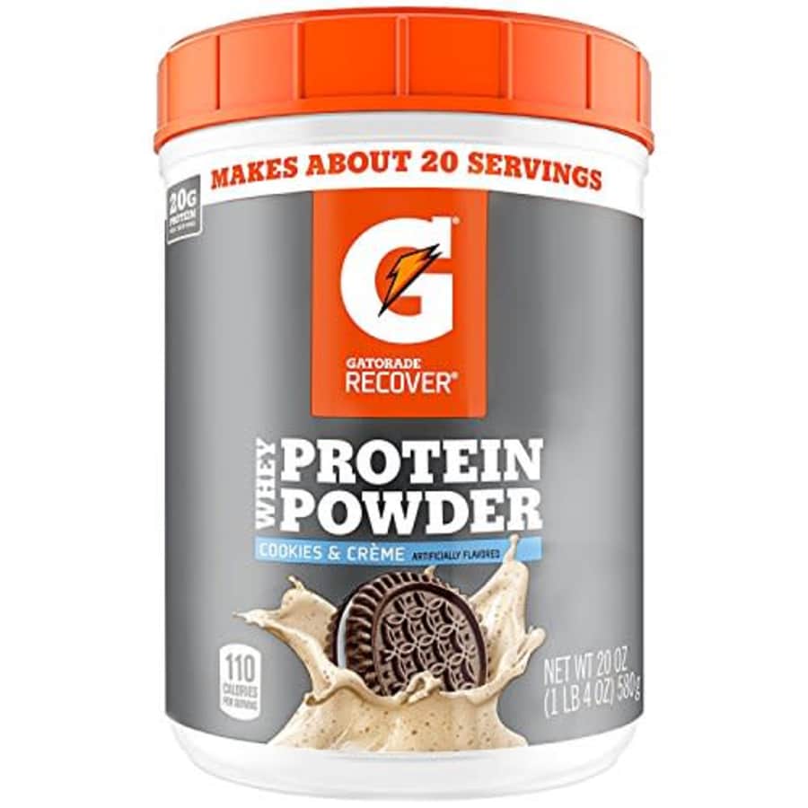 Gatorade Whey Protein Powder, Cookies & Crme, 22.4 Ounce (20 servings per canister, 20 grams of for $13