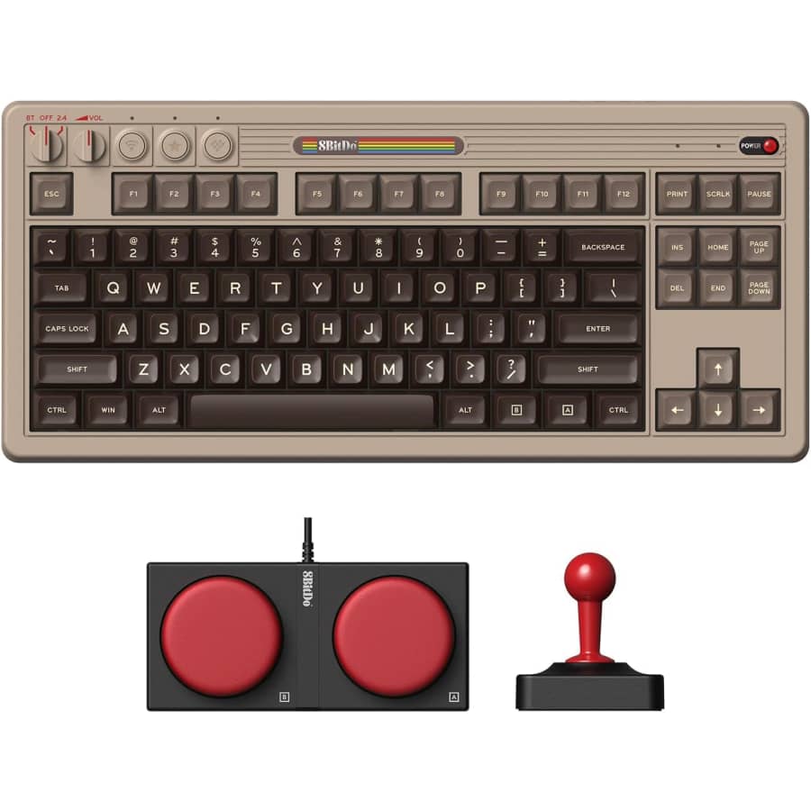8Bitdo Retro Wireless Mechanical Keyboard C64 Edition for $75 w/ Prime
