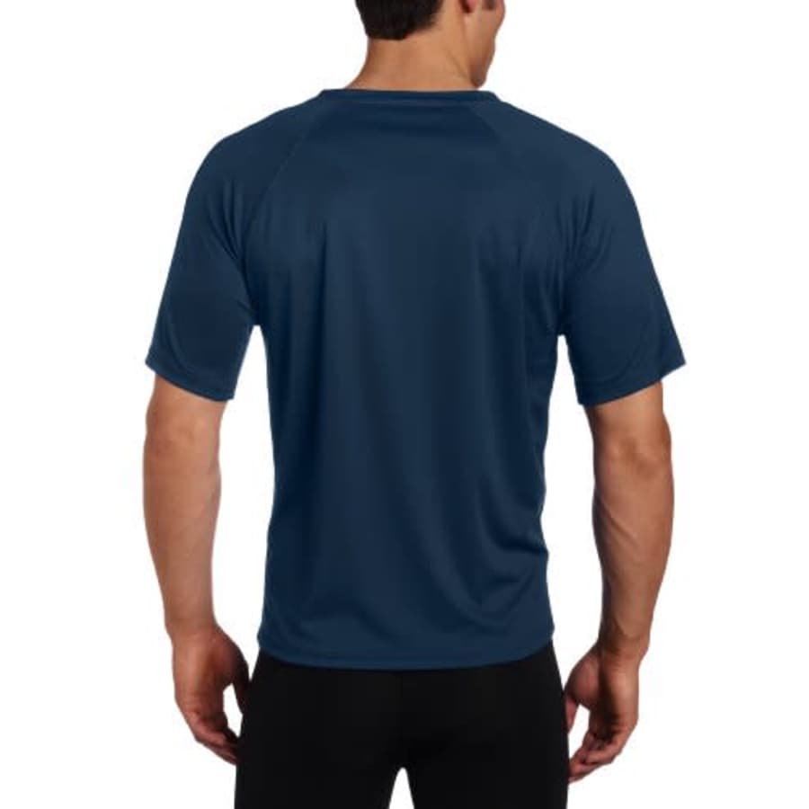 Kanu Surf Men's Short Sleeve UPF 50+ Swim Shirt (Regular & Extended Sizes), Navy, 5X for $23