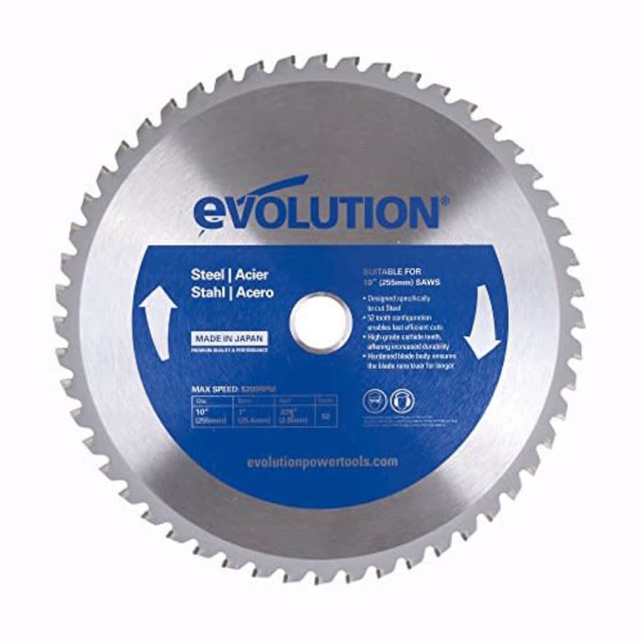 Evolution Power Tools 10BLADEST Steel Cutting Saw Blade, 10-Inch x 52-Tooth, Blue for $61 Evolution Power Tools 10BLADEST Steel Cutting Saw Blade, 10-Inch x 52-Tooth, Blue for $61