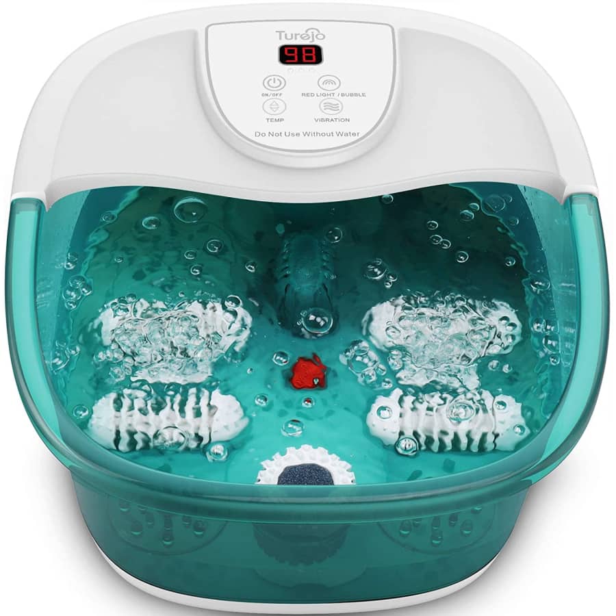 Turejo 6-in-1 Foot Spa Massager with Heat for $34
