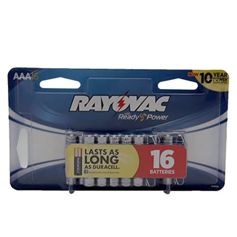 Rayovac 824-16ltj Aaa Alkaline Batteries [16 Pk] for $10