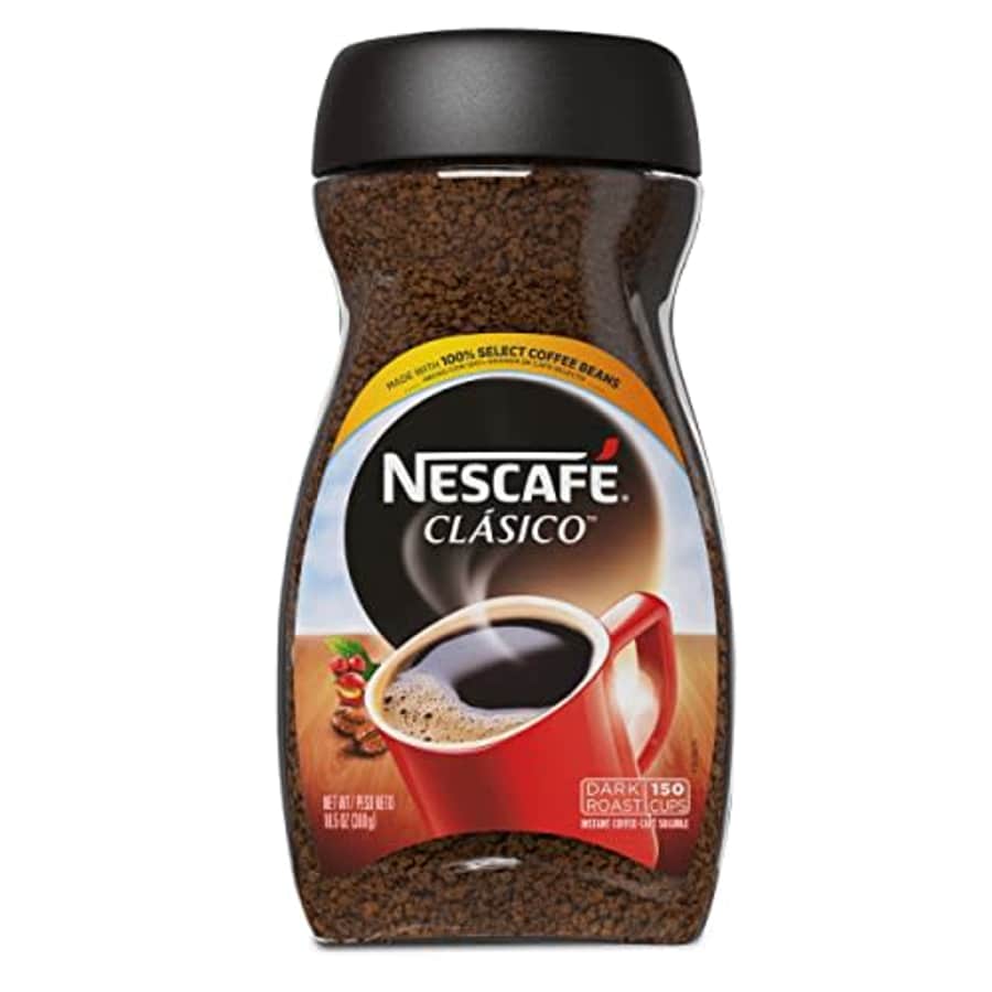 Nestle NESCAFE CLASICO Instant Coffee Dark Roast 10.5 oz. Jar for $10 Nestle NESCAFE CLASICO Instant Coffee Dark Roast 10.5 oz. Jar for $10