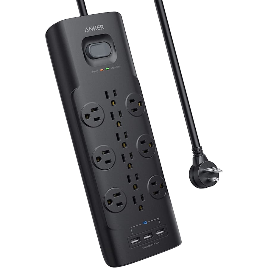Anker 12-Outlet 3-USB Power Strip Surge Protector for $20