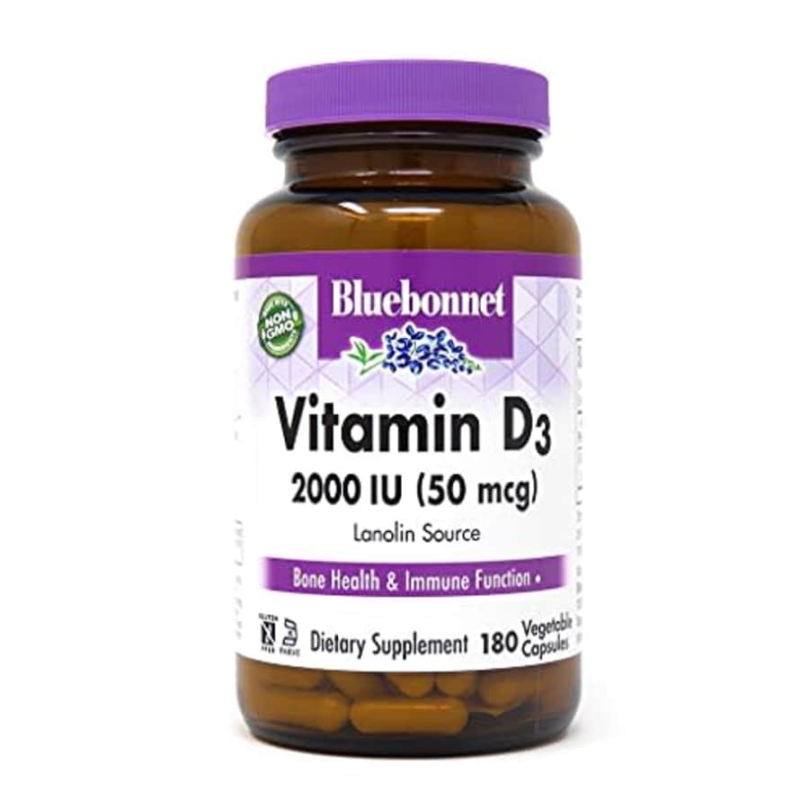 Bluebonnet Nutrition Vitamin D3 2000 IU Vegetable Capsule, Aid in Muscle and Skeletal Growth, for $24