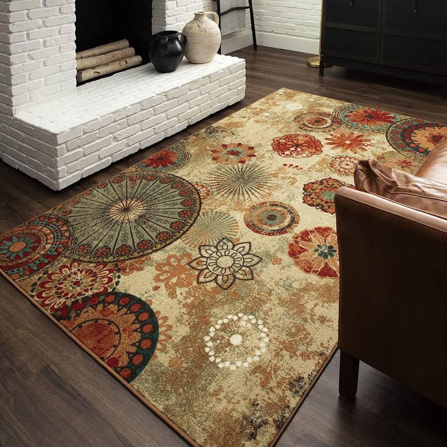 Mohawk 5x8-Foot Alexa Floral Ornamental Medallion Area Rug for $58 Mohawk 5x8-Foot Alexa Floral Ornamental Medallion Area Rug for $58