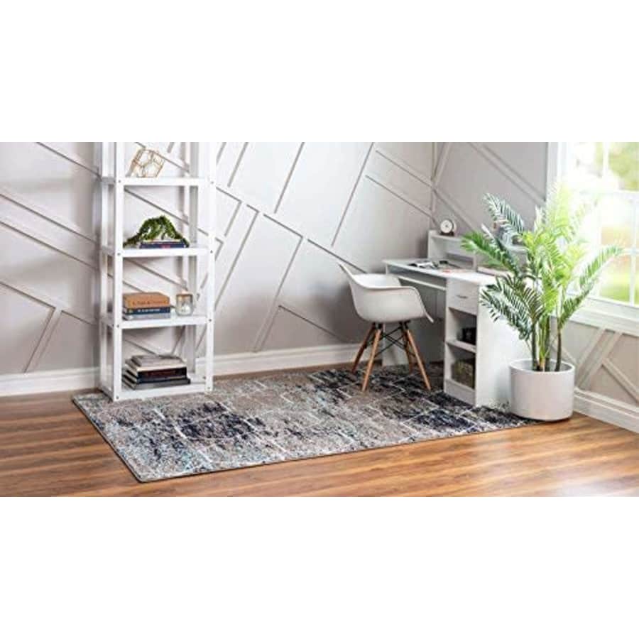 Unique Loom Trellis Frieze Collection Area Rug- Modern Morroccan Inspired Geometric Lattice Design for $37