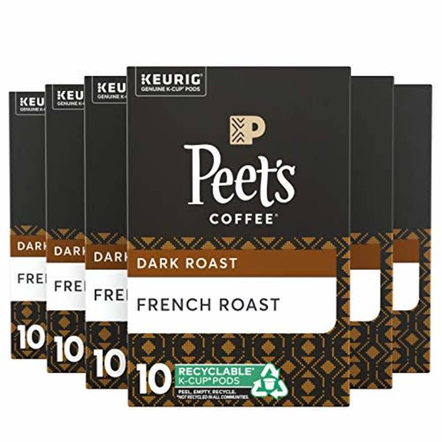 Peet's Coffee French Roast, Dark Roast, 60 Count Single Serve K-Cup Coffee Pods for Keurig Coffee for $16