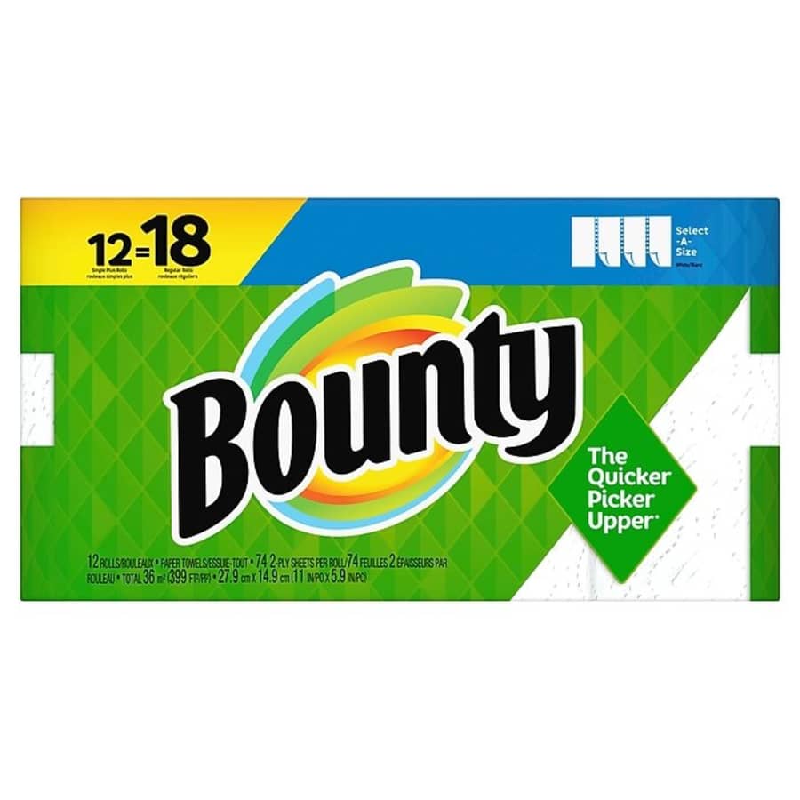 Bounty Select-A-Size Singles Plus Paper Towel 12-Pack for $17 via auto restock