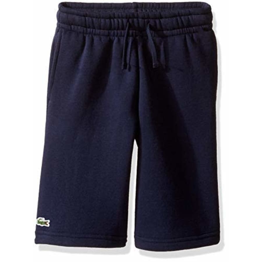 Lacoste Boys' Big Sport Tennis Cotton Fleece Shorts, Navy Blue, 12Y for $47