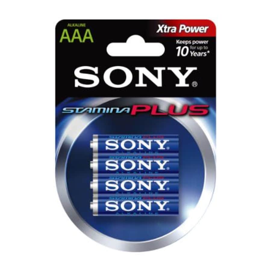 Sony Stamina Plus AAA Alkaline Batteries (4 Pack) for $15