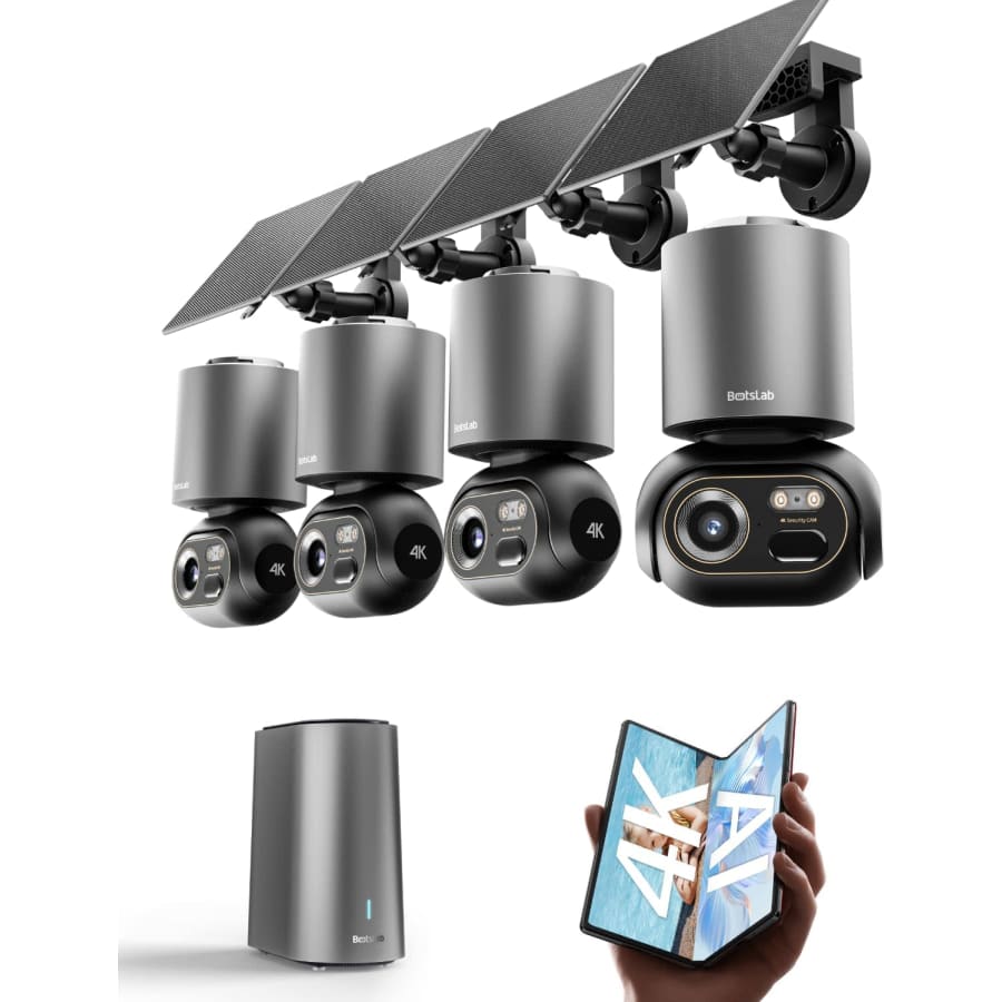 Botslab 4K Solar Wireless Outdoor Security Camera 4-Pack for $350 w/ Prime Botslab 4K Solar Wireless Outdoor Security Camera 4-Pack for $350 w/ Prime