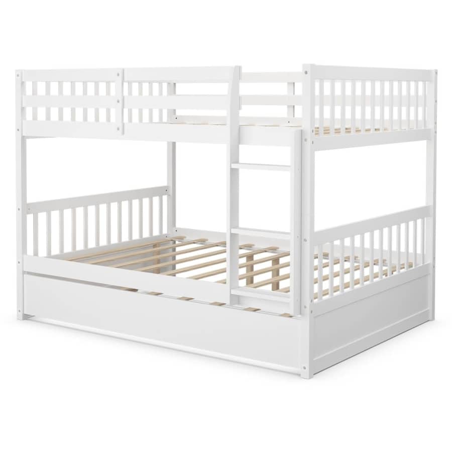 Costway Full Over Full Bunk Bed with Trundle for $480
