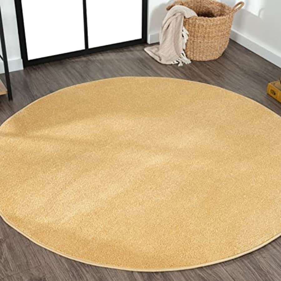 JONATHAN Y SEU100B-8R Haze Solid Low-Pile Indoor Area Rug, Coastal, Bohemian, Minimalist, Classic, for $128