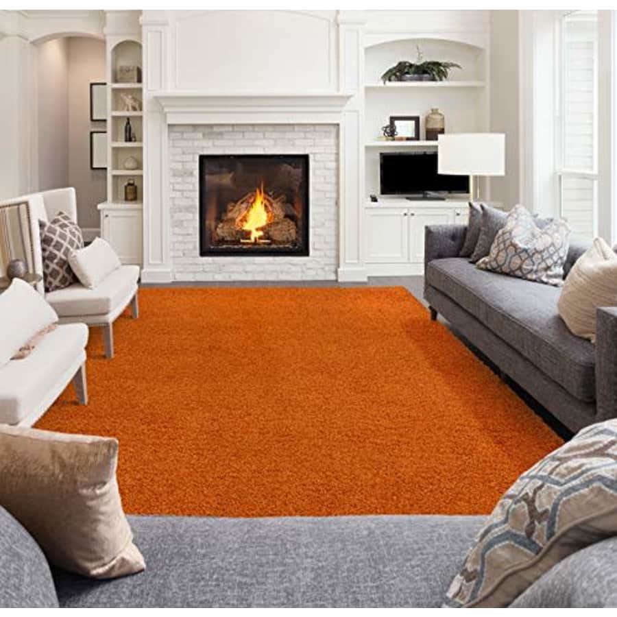 Ottomanson Collection shag area rug, 5'3" x 7', Orange for $56 Ottomanson Collection shag area rug, 5'3" x 7', Orange for $56