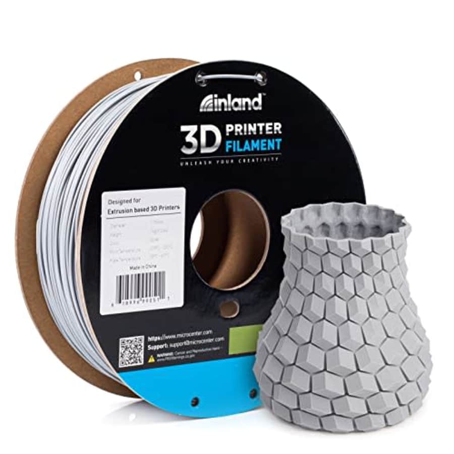 Inland PLA 3D Printer Filament 1.75mm - Dimensional Accuracy +/- 0.03mm - 1kg Cardboard Spool (2.2 for $25 Inland PLA 3D Printer Filament 1.75mm - Dimensional Accuracy +/- 0.03mm - 1kg Cardboard Spool (2.2 for $25