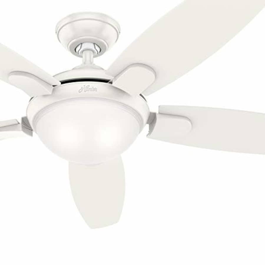 Hunter Fan 54 inch Contemporary Fresh White Indoor Ceiling Fan with Light Kit and Remote Control for $154 Hunter Fan 54 inch Contemporary Fresh White Indoor Ceiling Fan with Light Kit and Remote Control for $154