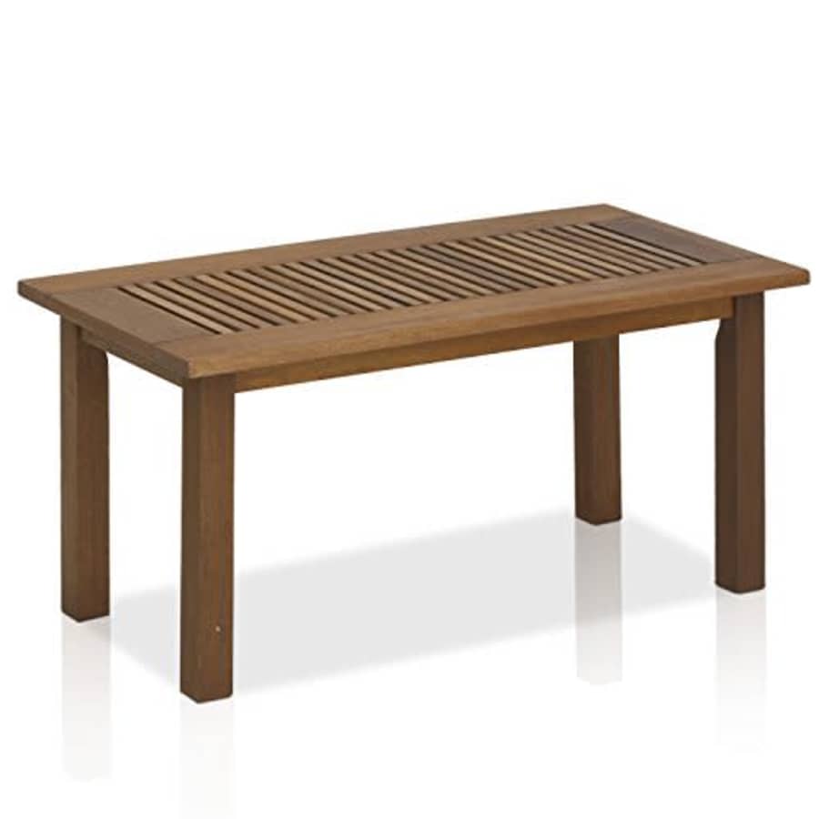 Furinno FG16504 Tioman Hardwood Patio Furniture Outdoor Coffee Table in Teak Oil, 1-Tier, Natural for $66 Furinno FG16504 Tioman Hardwood Patio Furniture Outdoor Coffee Table in Teak Oil, 1-Tier, Natural for $66