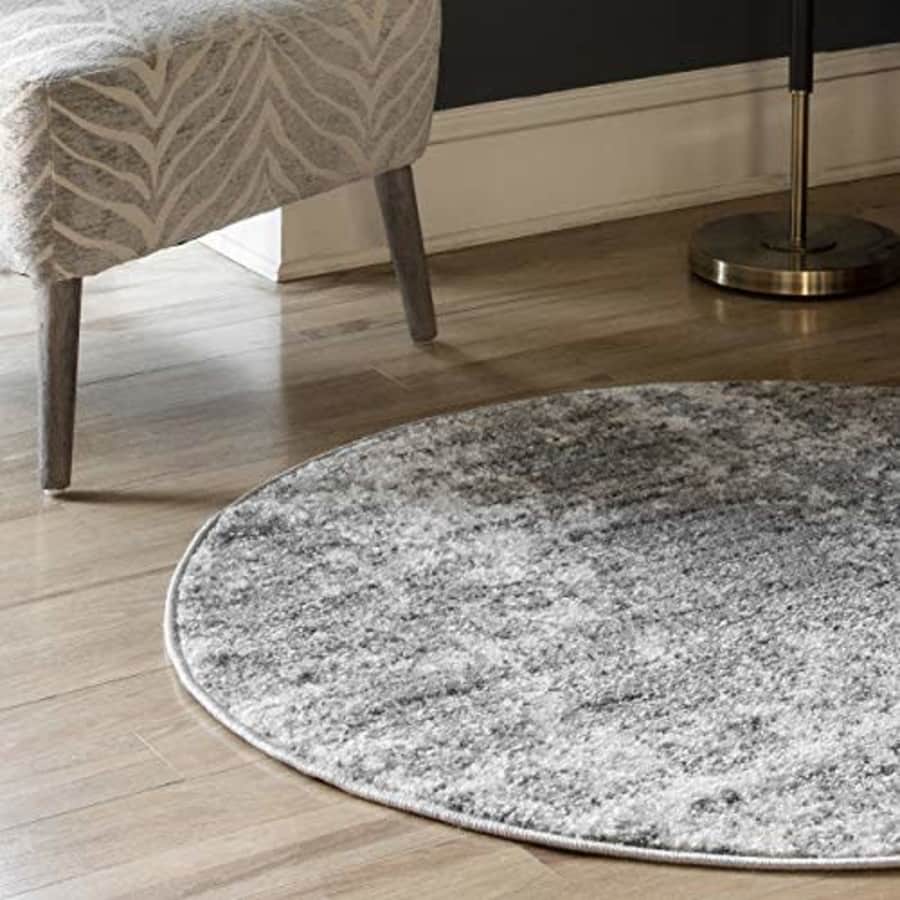 nuLOOM Misty Shades Deedra Area Rug, 4 Feet, Grey for $25