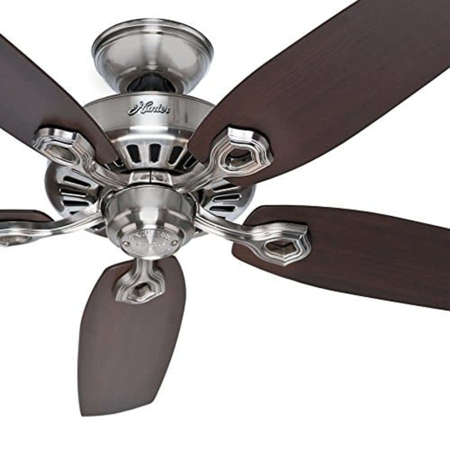 Hunter Fan 52 inch Ceiling Fan in Brushed Nickel with Brazilian Cherry Reversible Fan Blades for $69