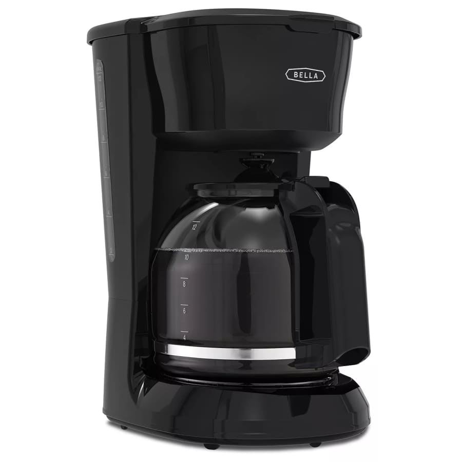 Bella 12-Cup Glass Carafe Drip Coffee Maker for $10 Bella 12-Cup Glass Carafe Drip Coffee Maker for $10
