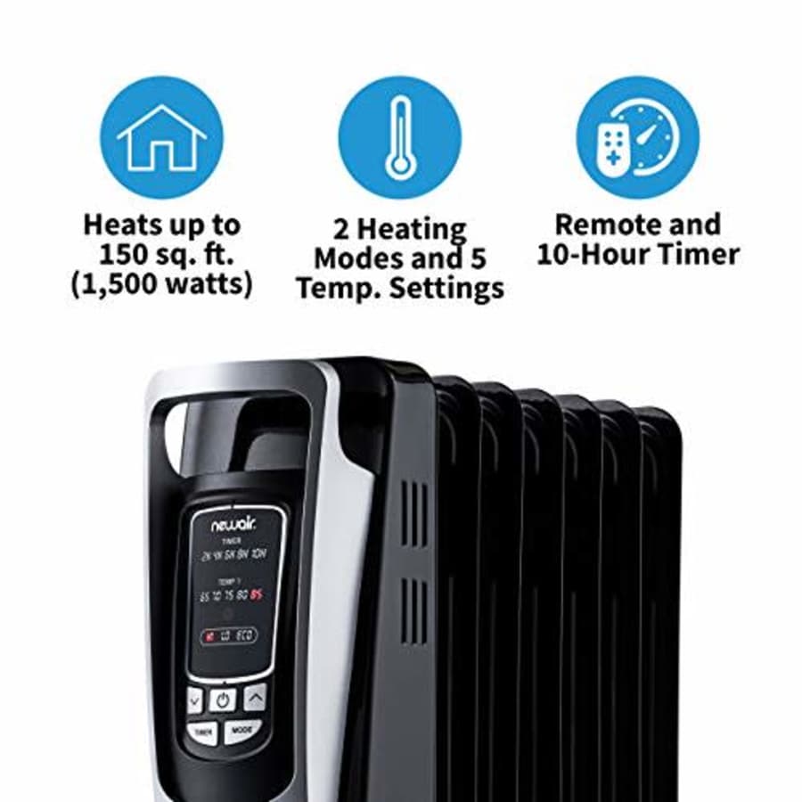 NewAir AH-450B oil-filled radiator space heater for $70