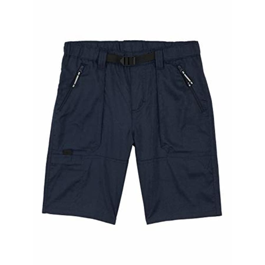 Wrangler Boys' Straight Fit Outdoor Shorts, Midnight Blue Heather, Large for $38