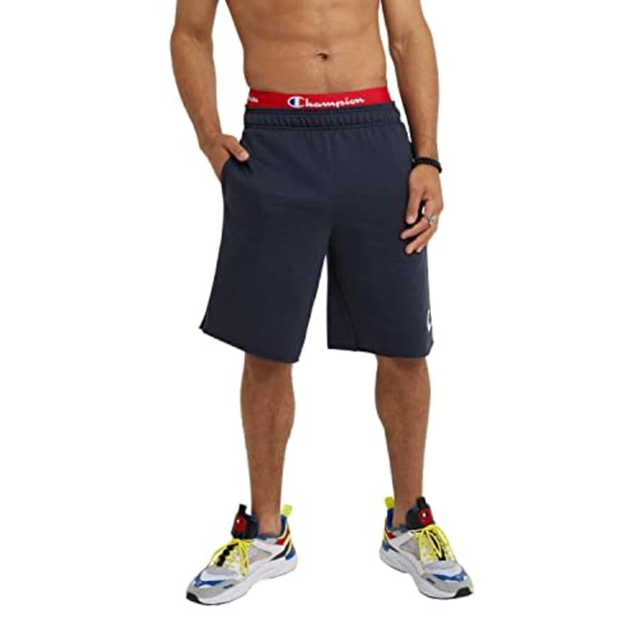 Champion Men's Powerblend Fleece, Long Athletic Shorts with Pockets (Reg. or Big & Tall), Navy C for $24 Champion Men's Powerblend Fleece, Long Athletic Shorts with Pockets (Reg. or Big & Tall), Navy C for $24