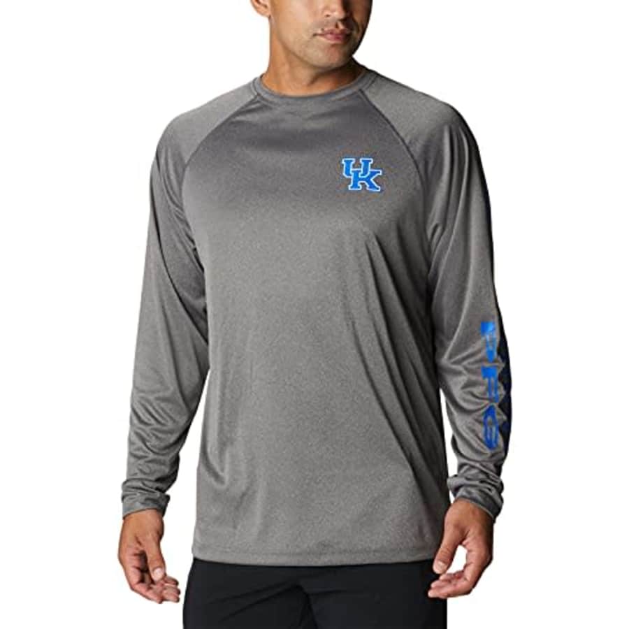Columbia Men's CLG Terminal Tackle Long Sleeve Shirt, UK - Charcoal Heather, XX-Large for $28