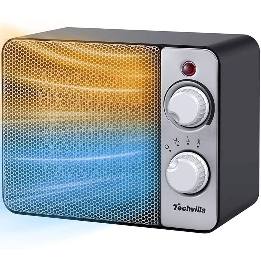 Techvilla 2-in-1 Small Space Heater for $15 Techvilla 2-in-1 Small Space Heater for $15
