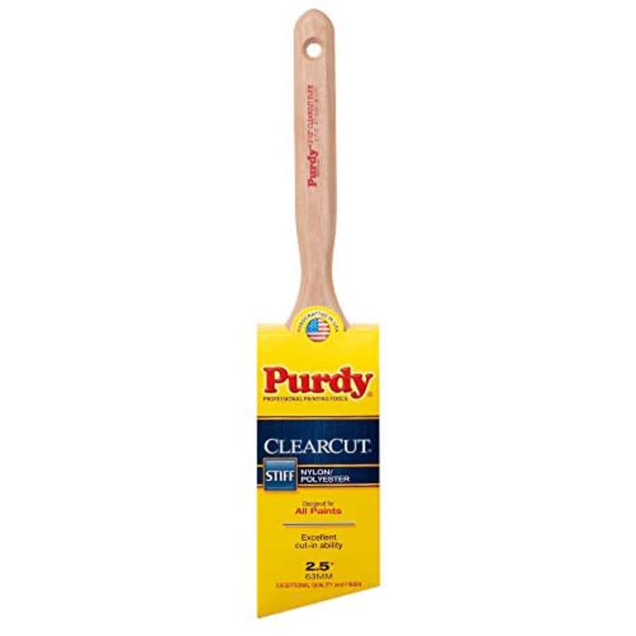Purdy 144152125 Clearcut Series Glide Angular Trim Paint Brush, 2-1/2 inch for $15 Purdy 144152125 Clearcut Series Glide Angular Trim Paint Brush, 2-1/2 inch for $15
